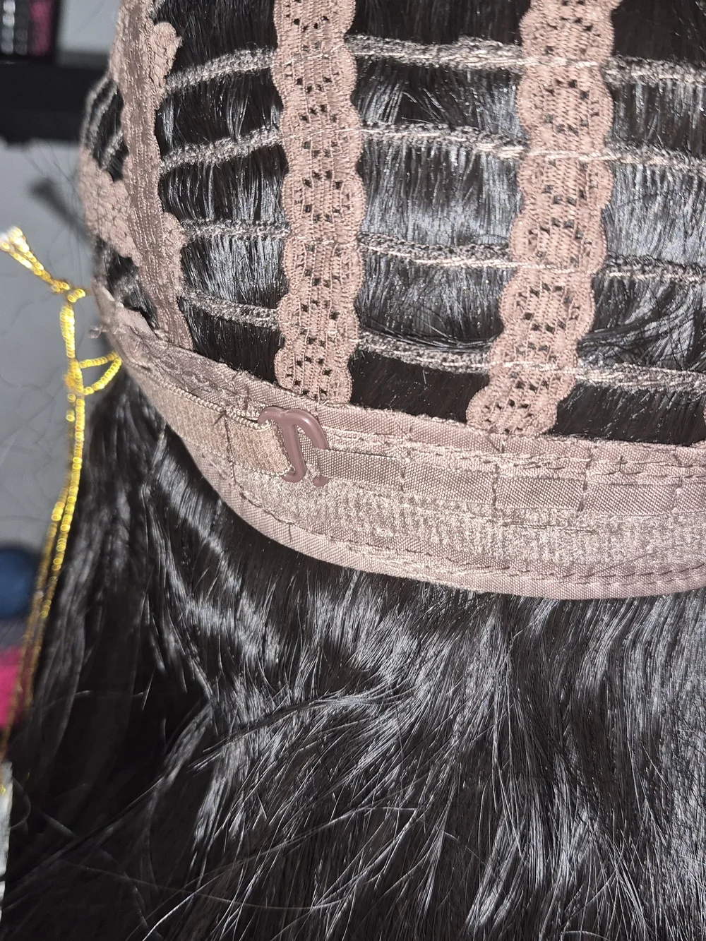 Black Wig with White Highlighted Front Strands - Women Hair